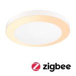 Paulmann 945.27 LED Deckenleuchte Smart Home Zigbee 3.0 Circula Dämmerungssensor insektenfreundlich IP44 rund 320mm Tunable Warm 14W 880lm 230V Weiß Kunststoff 