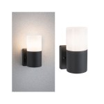 Paulmann 946.49 Außenwandleuchte Tubs IP44 rund 105x123mm max. 15W 230V Grau matt Metall#Kunststoff 