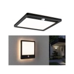 Paulmann 946.65 LED Außenpanel Lamina Backlight Bewegungsmelder seewasserresistent IP44 eckig 250x47mm 3000K 14,5W 950lm 230V Schwarz Kunststoff 
