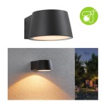 Paulmann 947.13 LED Außenwandleuchte Capera insektenfreundlich IP44 96x128mm 2200K 6W 550lm 230V 98° Anthrazit Aluminium 