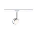 Paulmann 954.56 URail LED Schienenspot Capsule II Einzelspot 439lm 6,3W 2700K dimmbar 230V Weiß#Chrom 