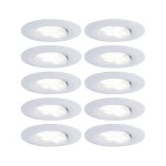 Paulmann 999.24 LED Einbauleuchte Calla Basisset schwenkbar IP65 rund 90mm 30° 10x5,2W 10x460lm 230V dimmbar 4000K Weiß matt 