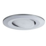 Paulmann 999.32 LED Einbauleuchte Calla schwenkbar IP65 rund 90mm 30° 5,2W 460lm 230V dimmbar 4000K Chrom matt 