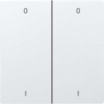 Eltako DW-F4T65-wg+OI Doppelwippe lasergraviert reinweiß glänzend 30005232 