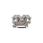 Wago 282-601 2-Leiter-Durchgangsklemme 6mm² seitliche Beschriftungsaufnahmen grau 