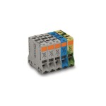 Wago 285-199 Drehstromset mit Hochstromklemmen 95mm² nur auf Tragschiene 35 - 15 grau/blau/gr-ge 