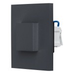 EVN LED-Wandeinbauleuchte 3000K IP44 anthrazit 