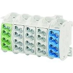 Hensel KKL 54 Hauptleitungsabzweigklemme, 1,5-25qmm,5pol. j. 4Klemmst.,N-bl,PE-glb 