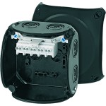 Hensel KF 0402 B Kabelabzweigkasten 1,5-2,5 qmm 4 qmm 1phasig, 5polig, schwarz 