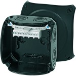 Hensel KF 0604 B Kabelabzweigkasten 1,5-4 qmm 6 qmm 1phasig, 5polig, schwarz 