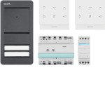 ELCOM REP102Y HOME AudioSet 2 Teilnehmer AP 2D Außenstation anthrazit/Innenst. TOUCH polarweiß 