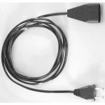 BACHMANN 233.185 Euro-Verlängerung 230V/2,5A, schwarz, 3 m 