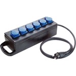 BACHMANN 349.185 Verteilersteckdose 6xCEE7/3 Strom 2,0m CEE7/7, IP44 