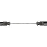 BACHMANN 375.053 Geräteverlängerung GST18-3 Stecker/Kupplung, schwarz, 1 m 