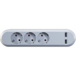 BACHMANN 381.801 SMART 3x Schutzkontakt 2x USB Charger, 5VDC 3,1 A , weiß 