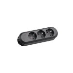 BACHMANN 385.170 SMART Steckdosenleiste 3xCEE7/3 schwarz, ohne Zuleitung 