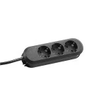 BACHMANN 387.172 SMART Steckdosenleiste 3x Schutzkontakt, schwarz, 5 m 