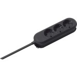 BACHMANN 388.171 SMART Steckdosenleiste 3x Schutzkontakt, geschraubt, schwarz, 3 m 