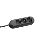 BACHMANN 388.172 SMART Steckdosenleiste 3x Schutzkontakt, geschraubt, schwarz, 5 m 
