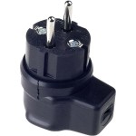 BACHMANN 740.017 Vollgummi Winkelstecker, IP44, schwarz 