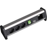 BACHMANN 902.017 DESK 1x Schalter 3x Schutzkontakt 1x ABD GST18 