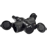 BACHMANN 913.170 Vollgummi-Schutzkontakt, 3x Kupplung schwarz montierbar 