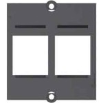 BACHMANN 917.061 Custom Modul Rahmen für 2x Keystone, mit Metallhalterung, schwarz 