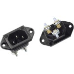 BACHMANN 917.170 Kaltgerätestecker IEC320 C14, schwarz, Schraubanschluß 