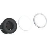 BACHMANN 926.000 PIX 1x Schutzkontakt mit Zierringen in Weiß und Schwarz, GST-Kupplung 