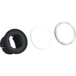 BACHMANN 926.010 PIX 1x ABD mit Zierringen in Weiß und Schwarz 