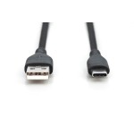 Digitus AK-300340-005-S USB-C Silikon Anschlusskabel, 0,5m, schwarz 