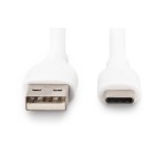 Digitus AK-300340-005-W USB-C Silikon Anschlusskabel, 0,5m, weiß 