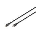Digitus AK-300341-005-S USB-C Silikon Anschlusskabel, 0,5m, schwarz 
