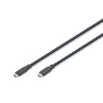Digitus AK-300342-010-S USB Silikon Kabel, USB 10Gbps, 1m, schwarz 