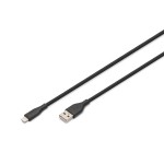 Digitus AK-600108-005-S Lightning Silikon Anschlusskabel, USB-A - Lightning 0,5m, schwarz 