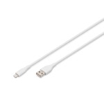 Digitus AK-600108-010-W Lightning Silikon Anschlusskabel, USB-A - Lightning 1m, weiß 