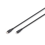 Digitus AK-600110-005-S Lightning Silikon Anschlusskabel, USB-C - Lightning, 0,5m, schwarz 
