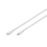 Digitus AK-600110-010-W Lightning Silikon Anschlusskabel, USB-C - Lightning, 1m, weiß 