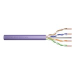 Digitus DK-1616-VH-5 CAT 6 U-UTP Datenkabel - Verlegekabel, 250 MHz, B2ca (EN 50575), AWG 23/1, 500m Trommel, Sx, Violett 