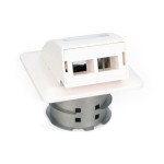 Digitus DN-93201 FTTH Glasfaser Unterputz-Wandanschlussdose, für SC/LC-Adapter 