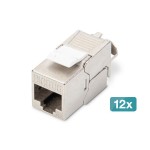 Digitus DN-93615-12 CAT 6A Keystone Modul, geschirmt, werkzeugfreier Montageanschluss - 12 Stk. 
