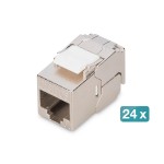 Digitus DN-93615-S-24 CAT 6A Kompakt-Keystone Modul, geschirmt, werkzeugfreier Montageanschluss. 24 Stk. 