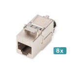 Digitus DN-93816-8 CAT 8.1 Keystone Modul, geschirmt, werkzeugfreier Montageanschluss - 8 Stk. 