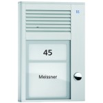 TCS PAK01-EN Audio Außenstation Serie PAK 1 Klingeltaste (rechtsbündig) AP silber 