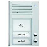 TCS PAK02-EN Audio Außenstation Serie PAK 2 Klingeltasten (rechtsbündig) AP silber 
