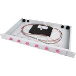 Telegärtner 100021825 Spleißbox bestückt 12xLCD 50/125OM4 1HE 