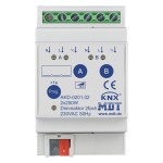 MDT AKD-0201.02 KNX Dimmaktor 2-fach, 3TE REG, 250 W, 230 V AC mit Wirkleistungsmessung 