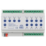 MDT AKS-1210.03 KNX Schaltaktor 12-fach, 8TE REG, 10 A, 230 V AC, C-Last, Standard, 140 µF 