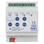MDT AKU-0416.03 KNX Universalaktor 4-fach, 4TE REG, 16 A, 230 V AC, 100 µF, 15 EVG 