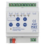 MDT AKU-0616.03 KNX Universalaktor 6-fach, 4TE REG, 16 A, 230 V AC, 100 µF, 15 EVG 